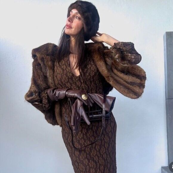 ZARA BOHO LONG LACE DRESS - Picture 8 of 16